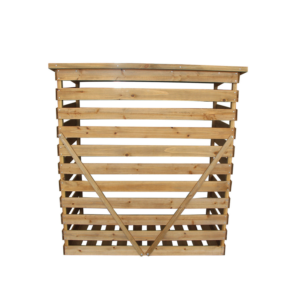 Kaminholzregal Holz mit Rückwand, Ansicht 5