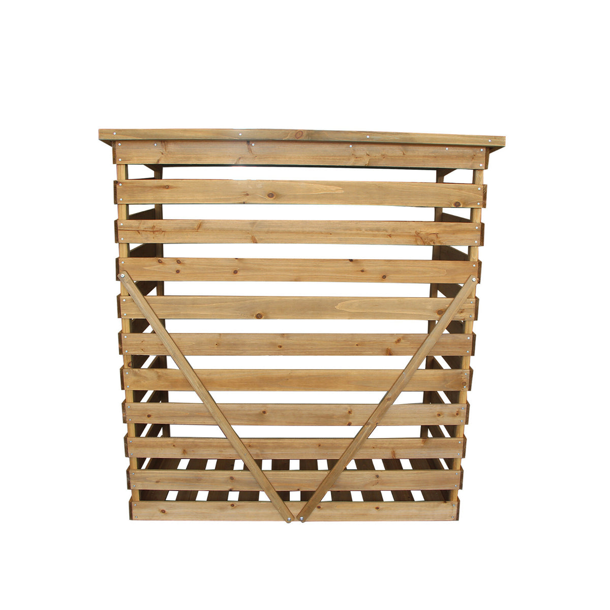 Kaminholzregal Holz mit Rückwand, Ansicht 5