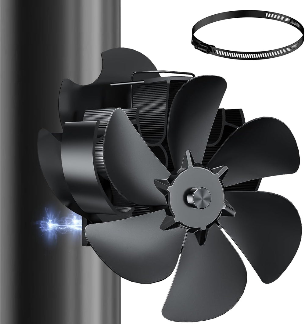 Ofenventilator 6 Flügel ohne Strom