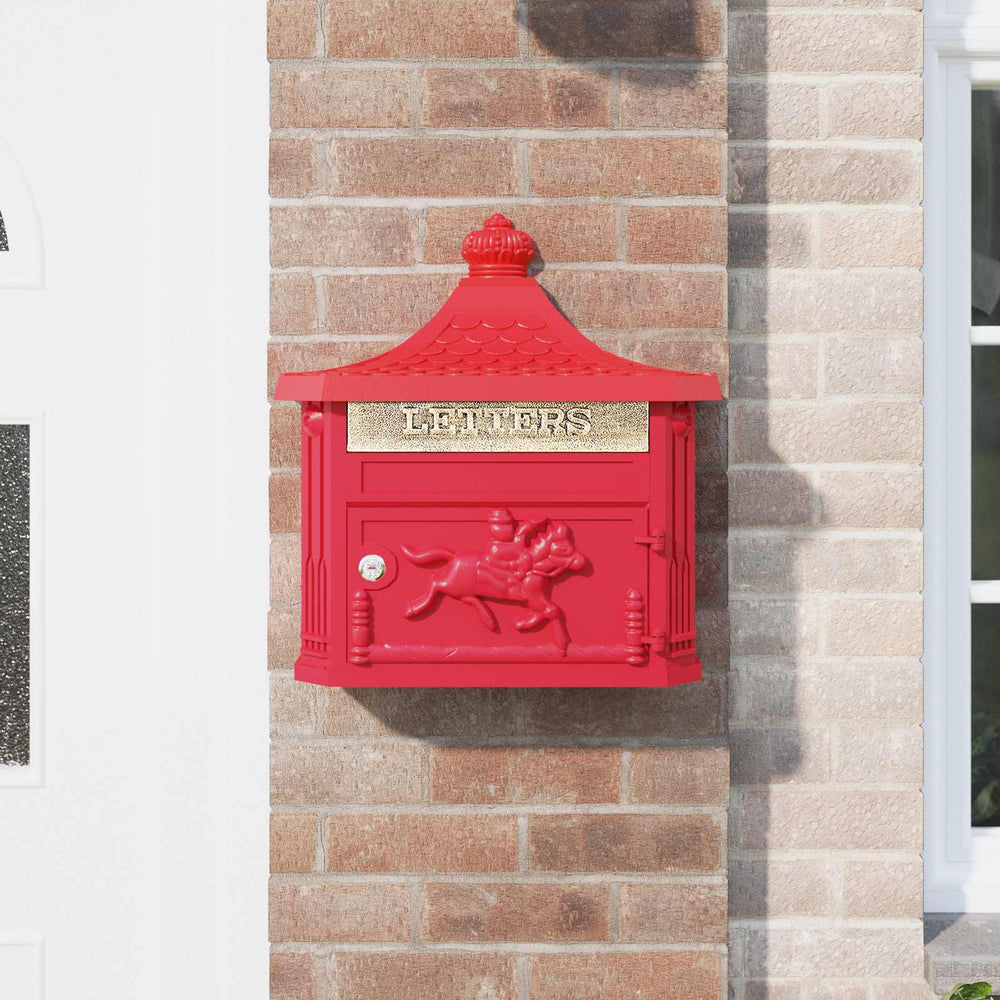 Wandbriefkasten Vintage Rot – Ansicht 4 von 11
