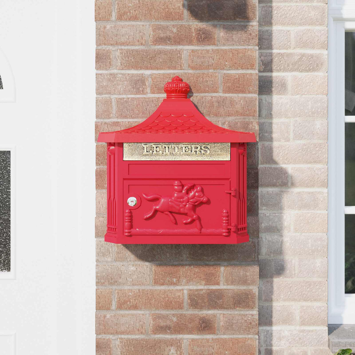 Wandbriefkasten Vintage Rot – Ansicht 4 von 11