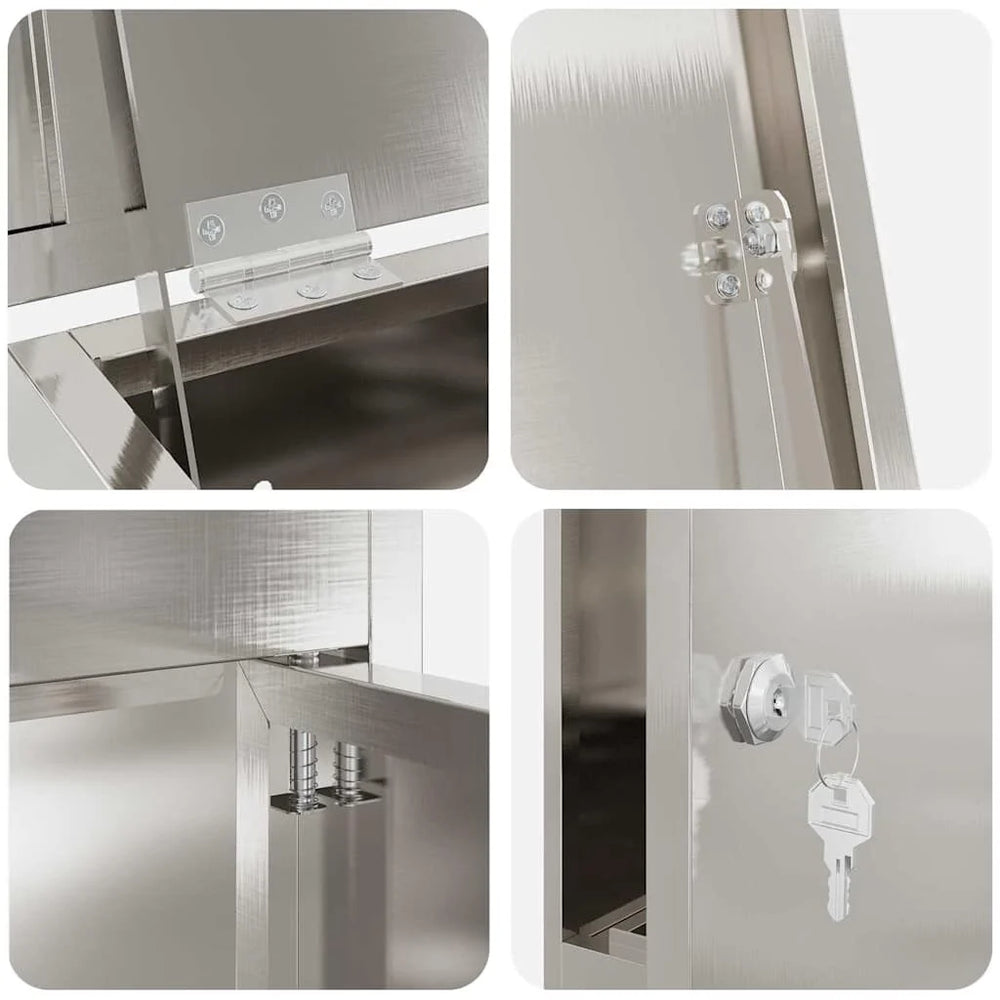 Paketbriefkasten Silber 110,5 cm – Ansicht 8 von 14