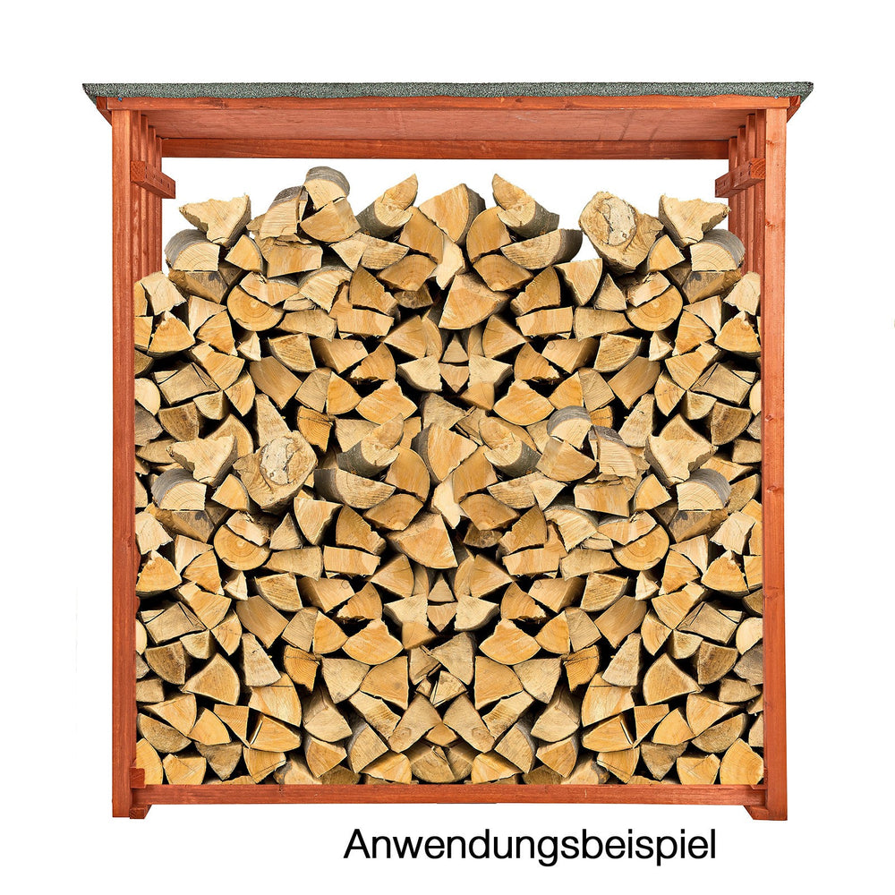 Kaminholzregal Provence Braun 142 × 51 cm, Ansicht 6
