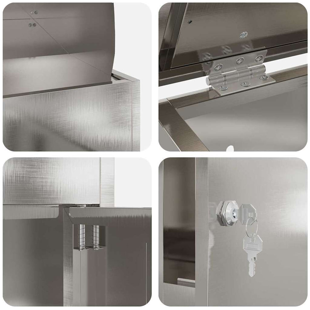 Paketbriefkasten Silber 59 cm, Ansicht 8