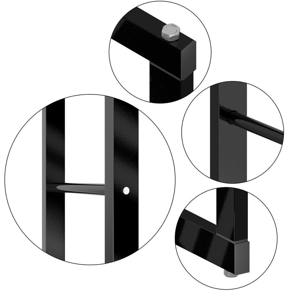 Kaminholzregal innen Metall Schwarz – Ansicht 6 von 6