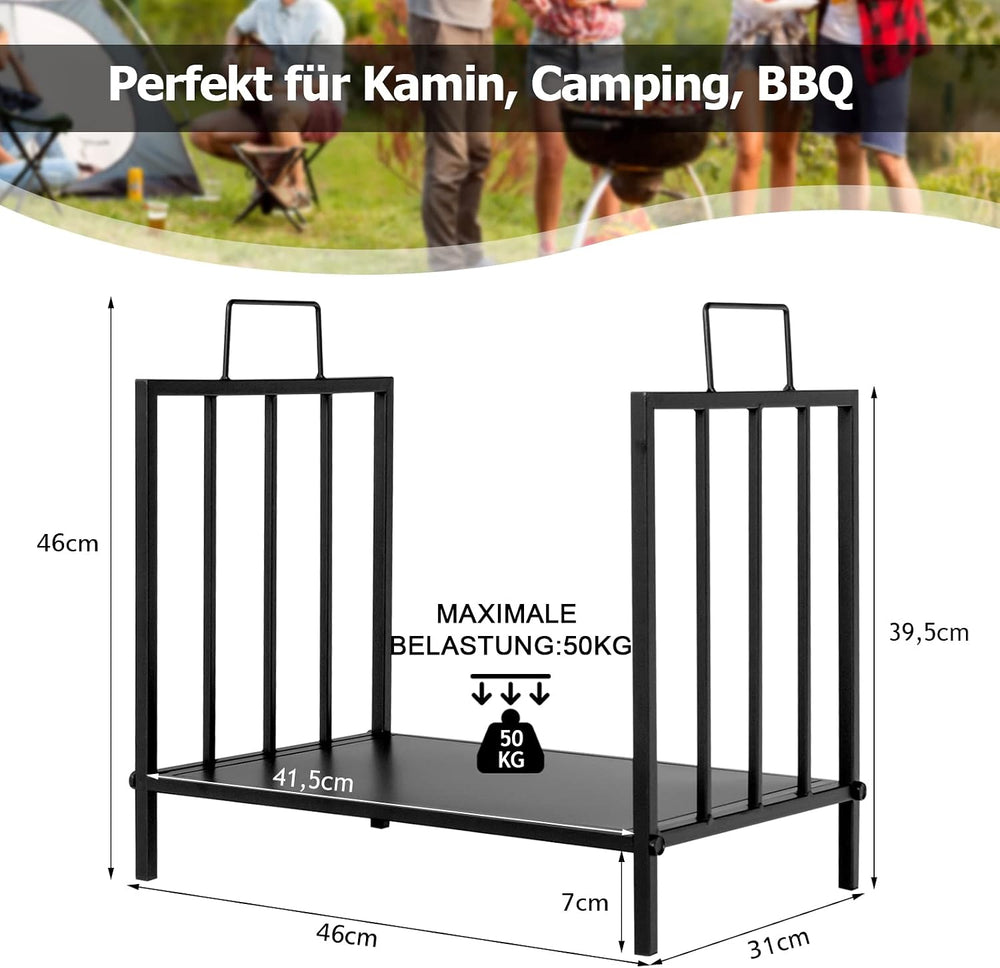 Kaminholzhalter Metall klein – Ansicht 5 von 9