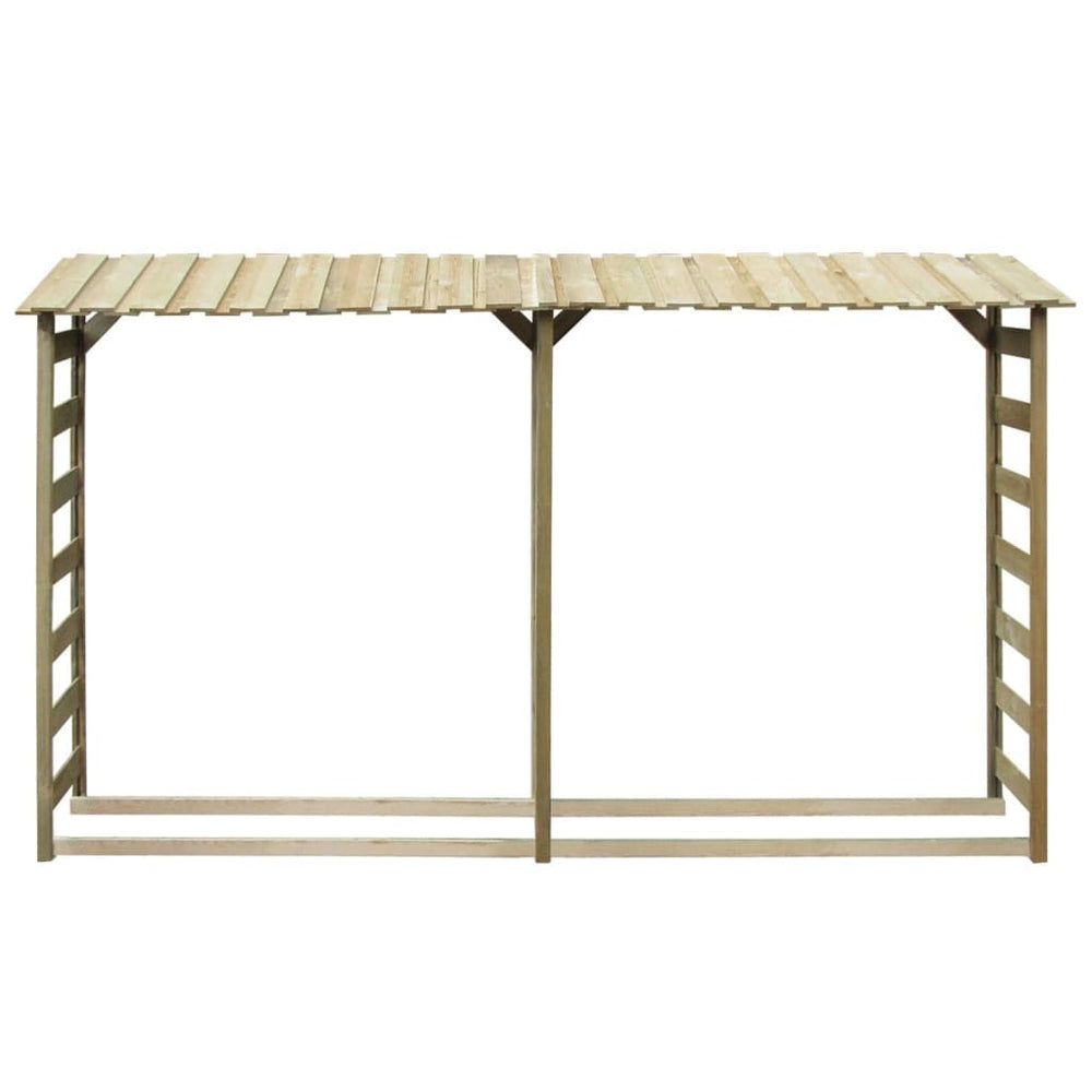 Brennholz-Unterstand Kiefernholz 176 cm hoch, Ansicht 9
