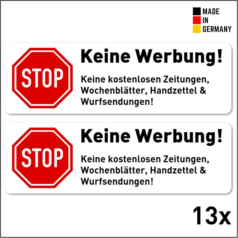 Keine-Werbung-Aufkleber 13er-Set, Ansicht 7