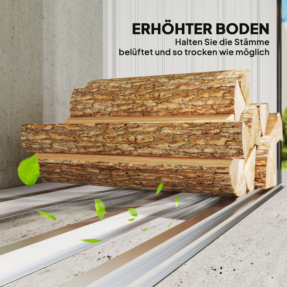 Brennholzschuppen Dunkelgrau 66,5 cm tief, Ansicht 16
