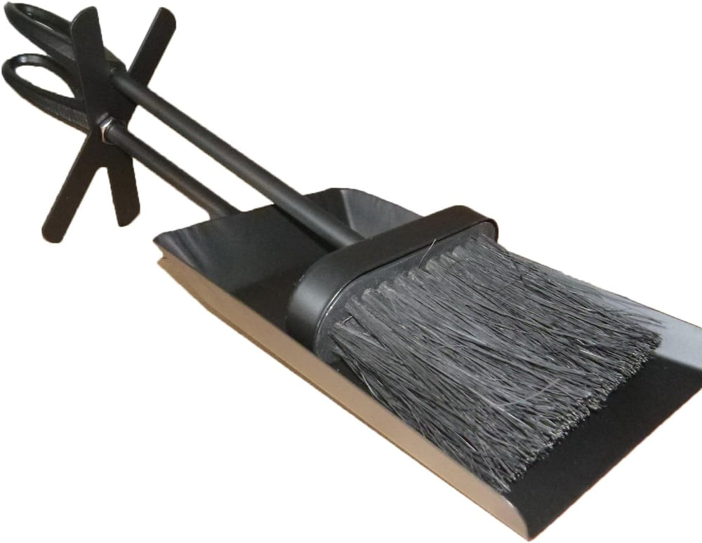 Kaminschaufel und Bürste Set Schwarz – Ansicht 9 von 9