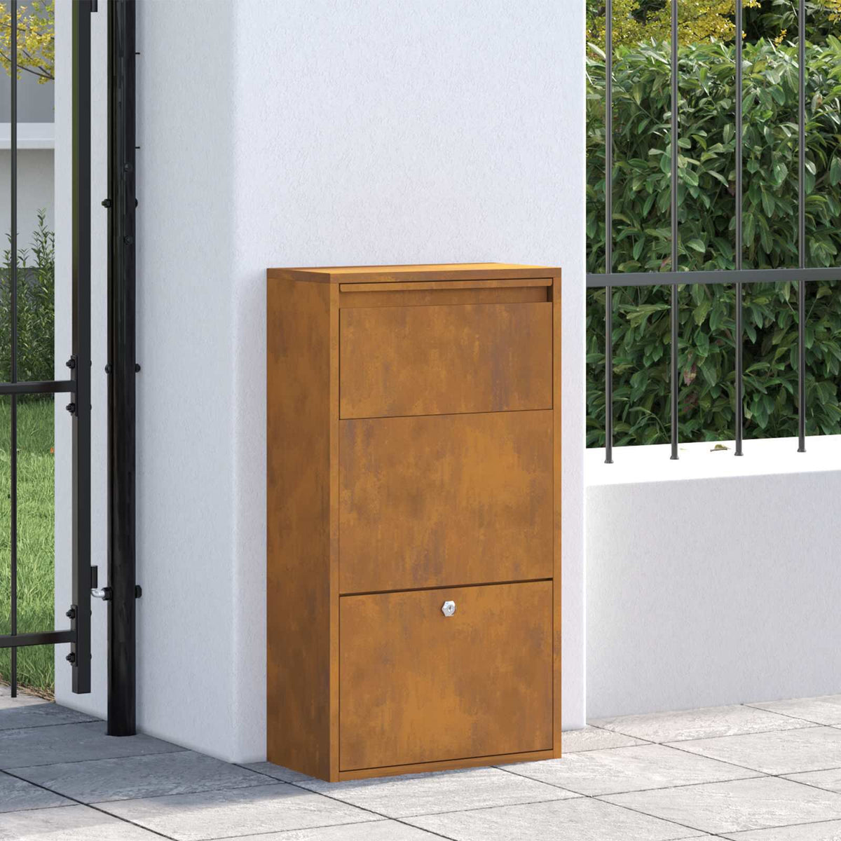 Paketbriefkasten Rostoptik 82 cm – Ansicht 3 von 14
