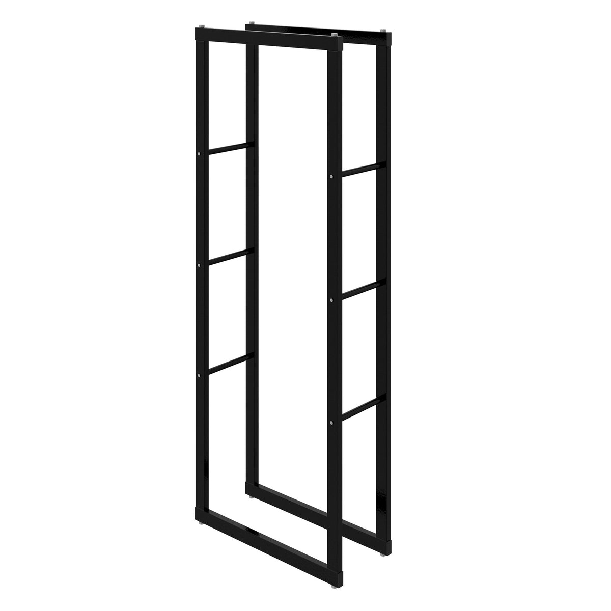 Kaminholzregal Metall Schwarz 60 × 25 × 150 cm, Ansicht 3
