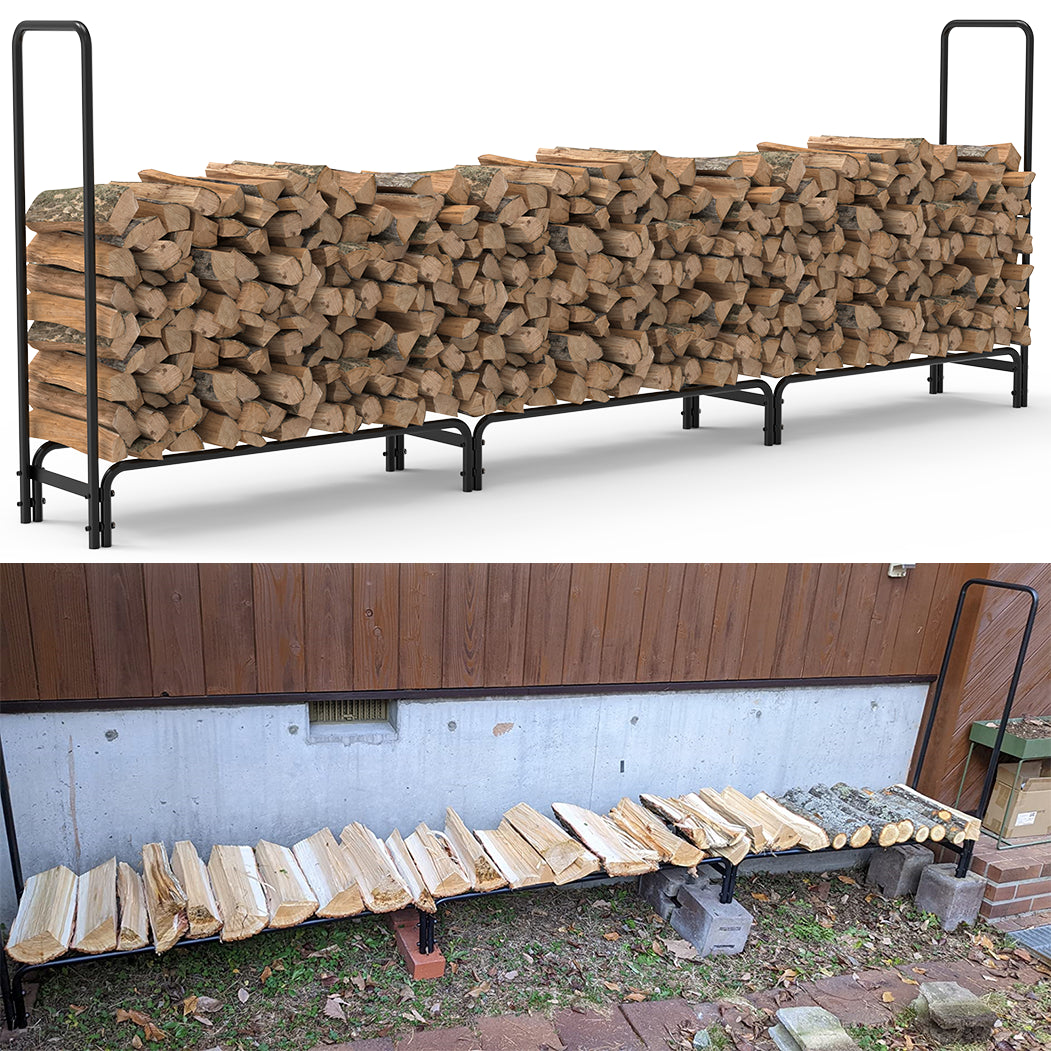 Brennholzregal extra lang 345 cm