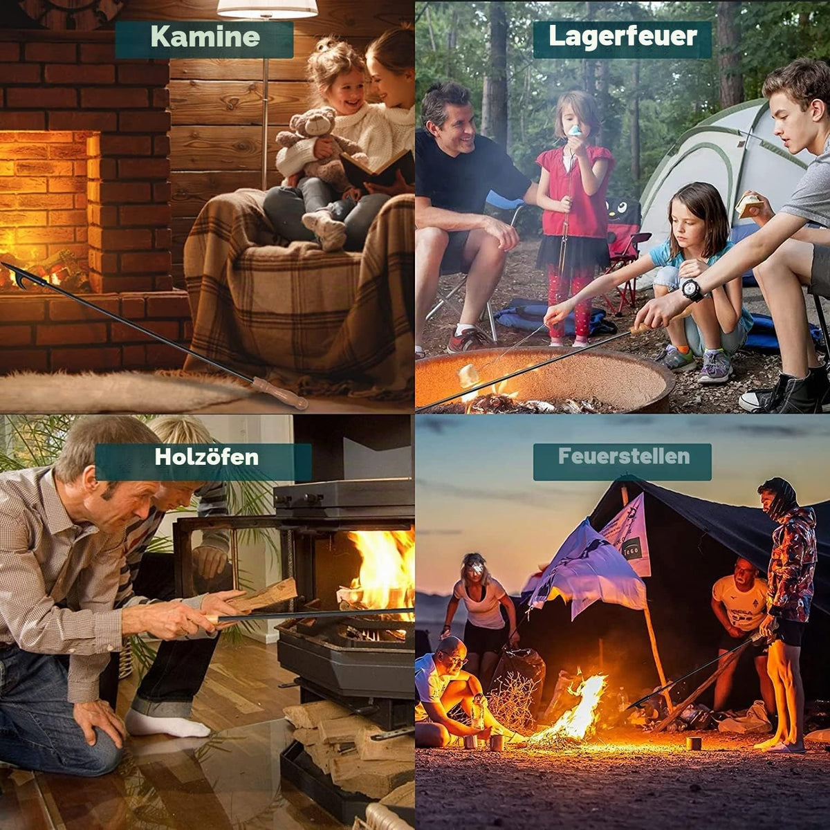 Schürhaken Kamin lang 81 cm – Ansicht 4 von 8
