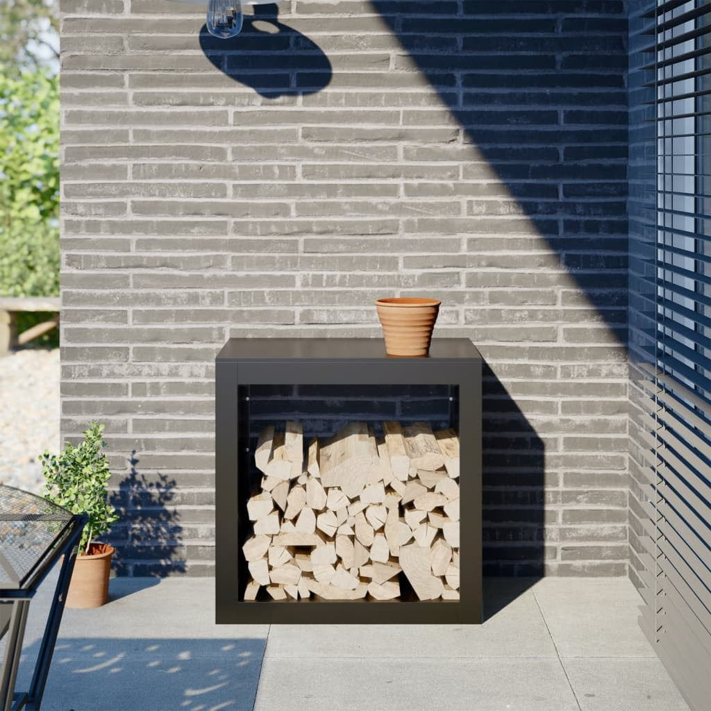 Brennholzregal Stahl 40 cm tief