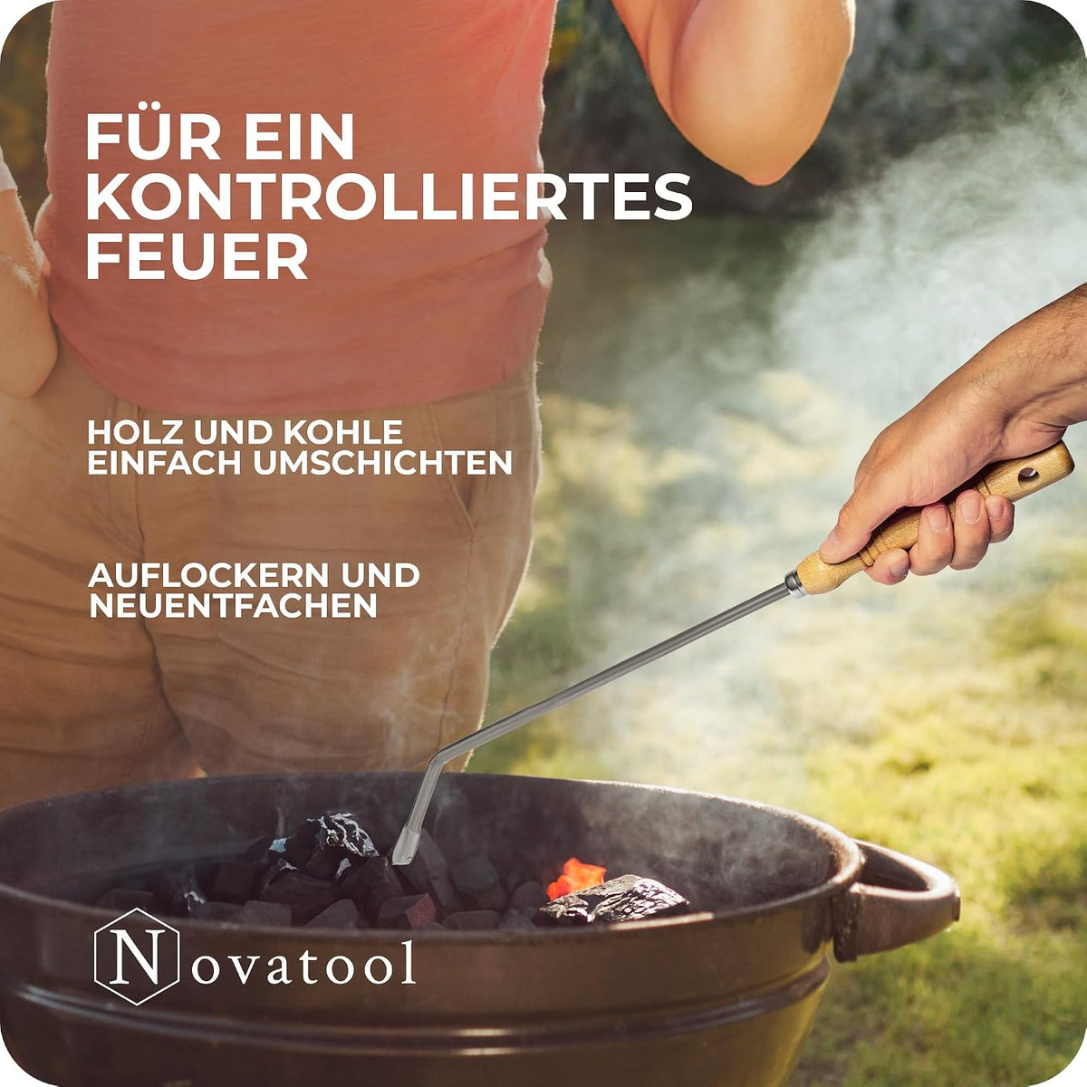 Stocheisen 2er-Set mit Holzgriff, Ansicht 2