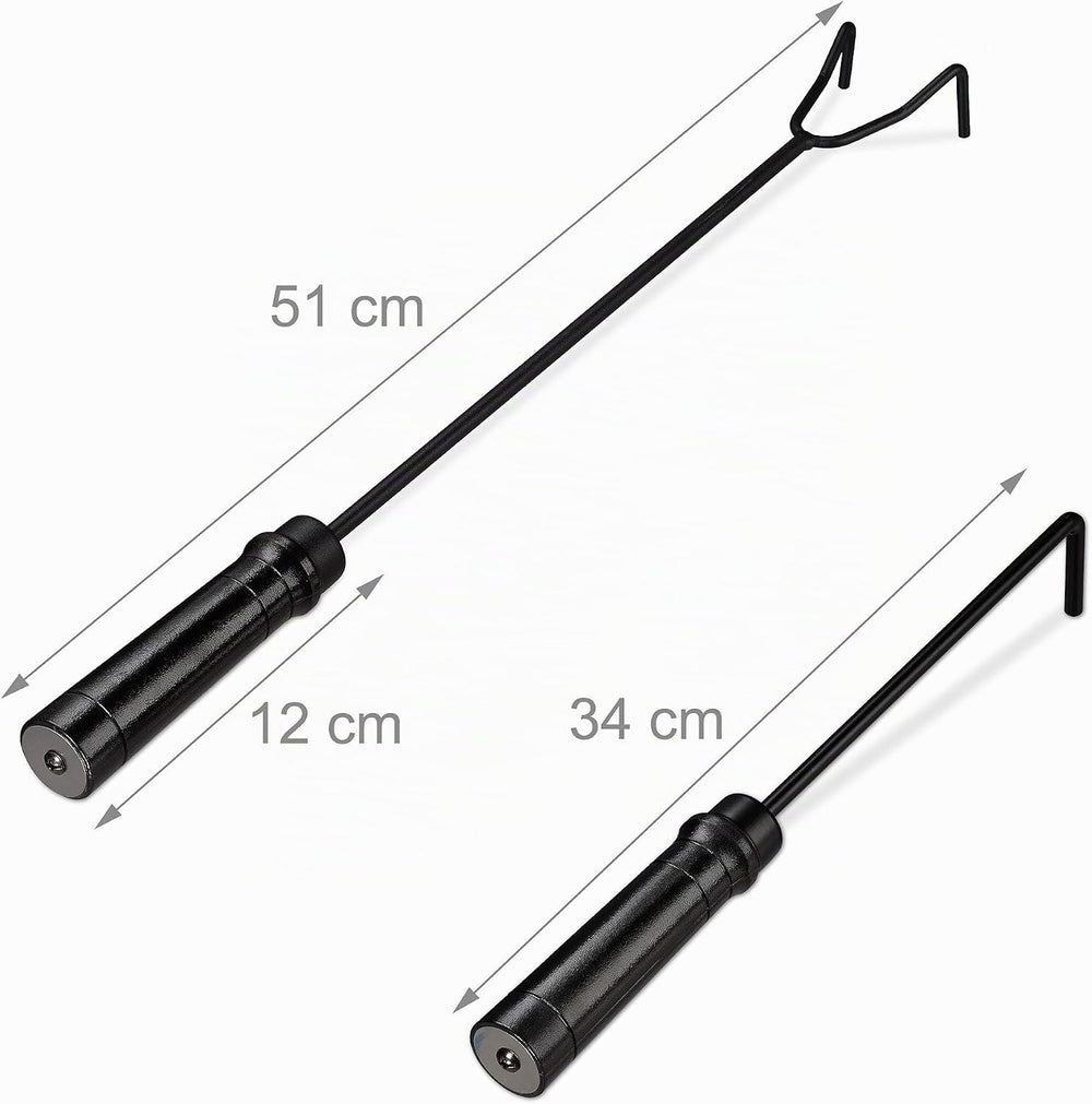 Schürhaken Set 2-teilig Schwarz, Ansicht 4