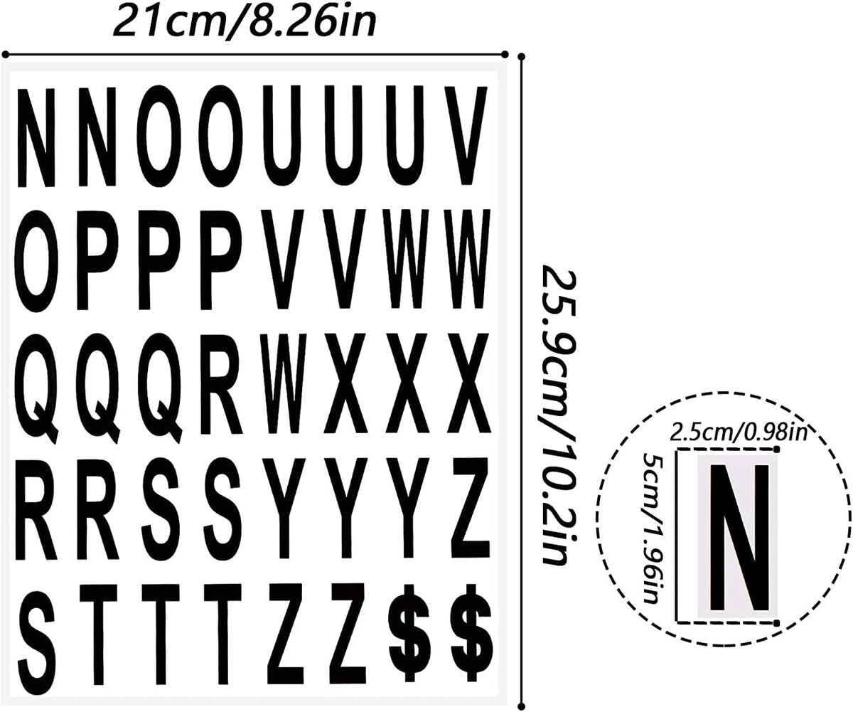 Zahlen- und Buchstabenaufkleber 210 Stück, Ansicht 2