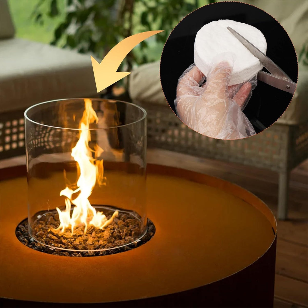 Keramikwolle Bioethanol 8 Stück, Ansicht 3