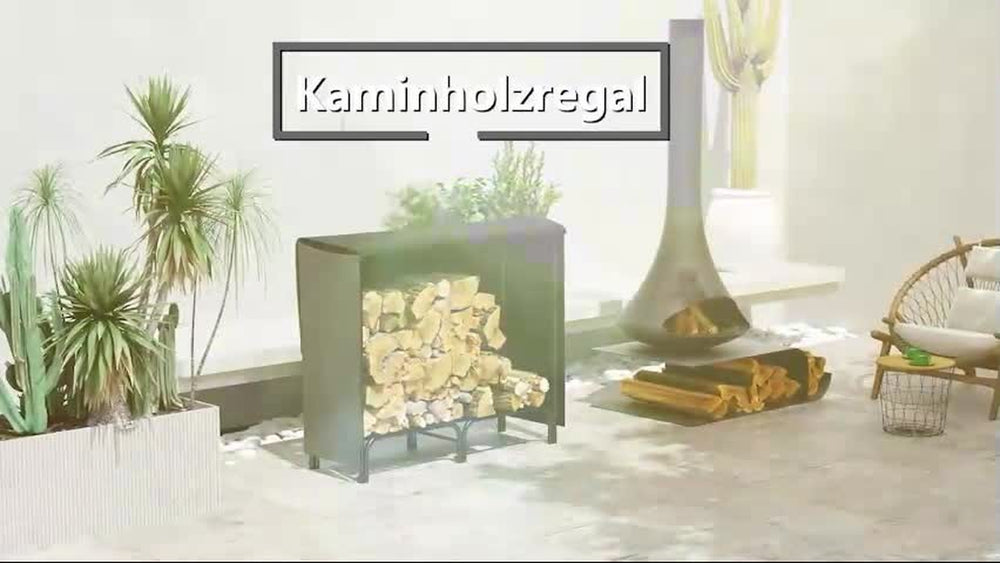 Kaminholzregal mit Tragetasche und Abdeckung, Ansicht 3