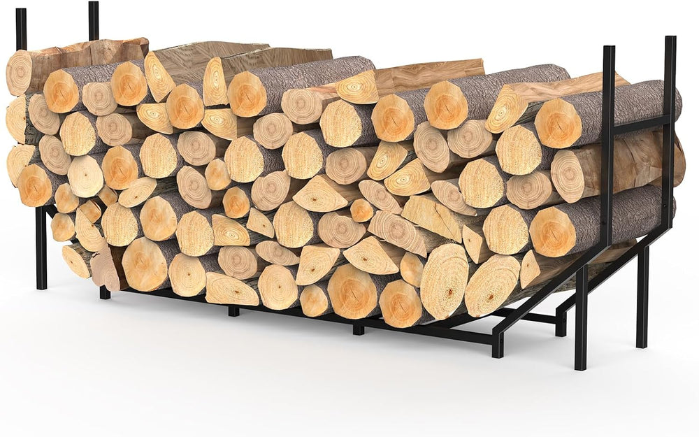 Kaminholzregal außen Metall 180 cm – Ansicht 1 von 8
