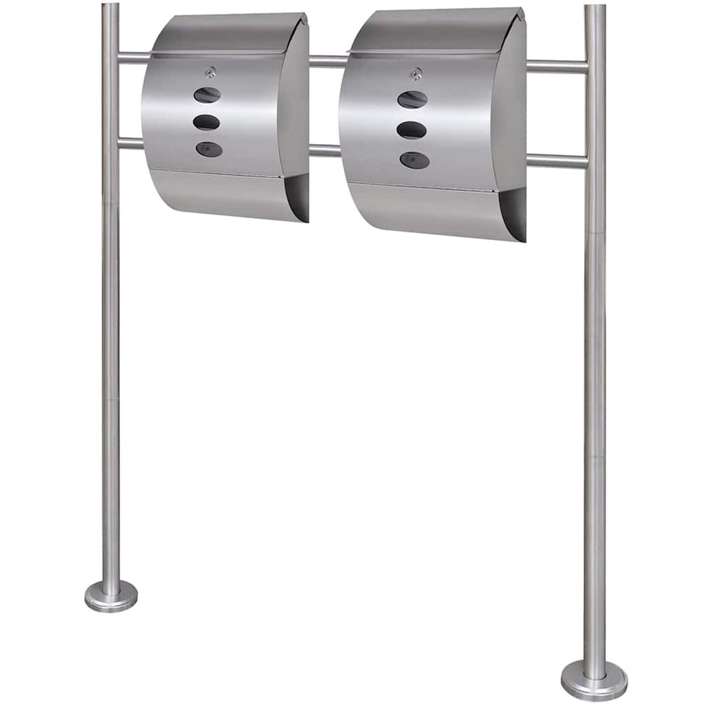 Standbriefkasten Edelstahl doppelt XL