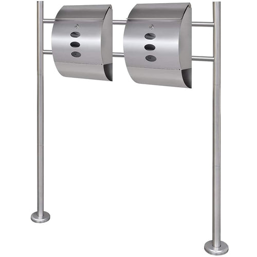 Standbriefkasten Edelstahl doppelt XL