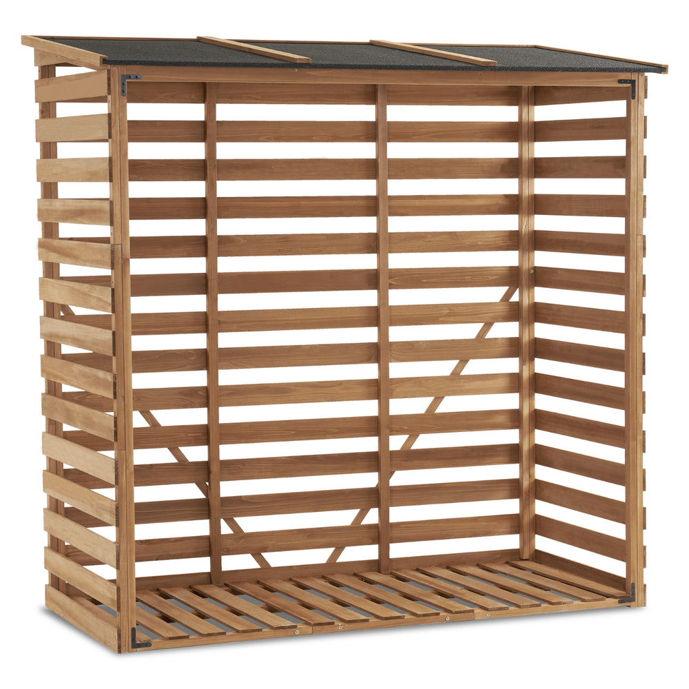 Kaminholzregal Holz XXL 90 × 185 × 186 cm