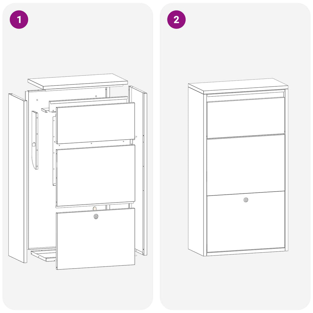 Paketbriefkasten Rostoptik 82 cm – Ansicht 12 von 14