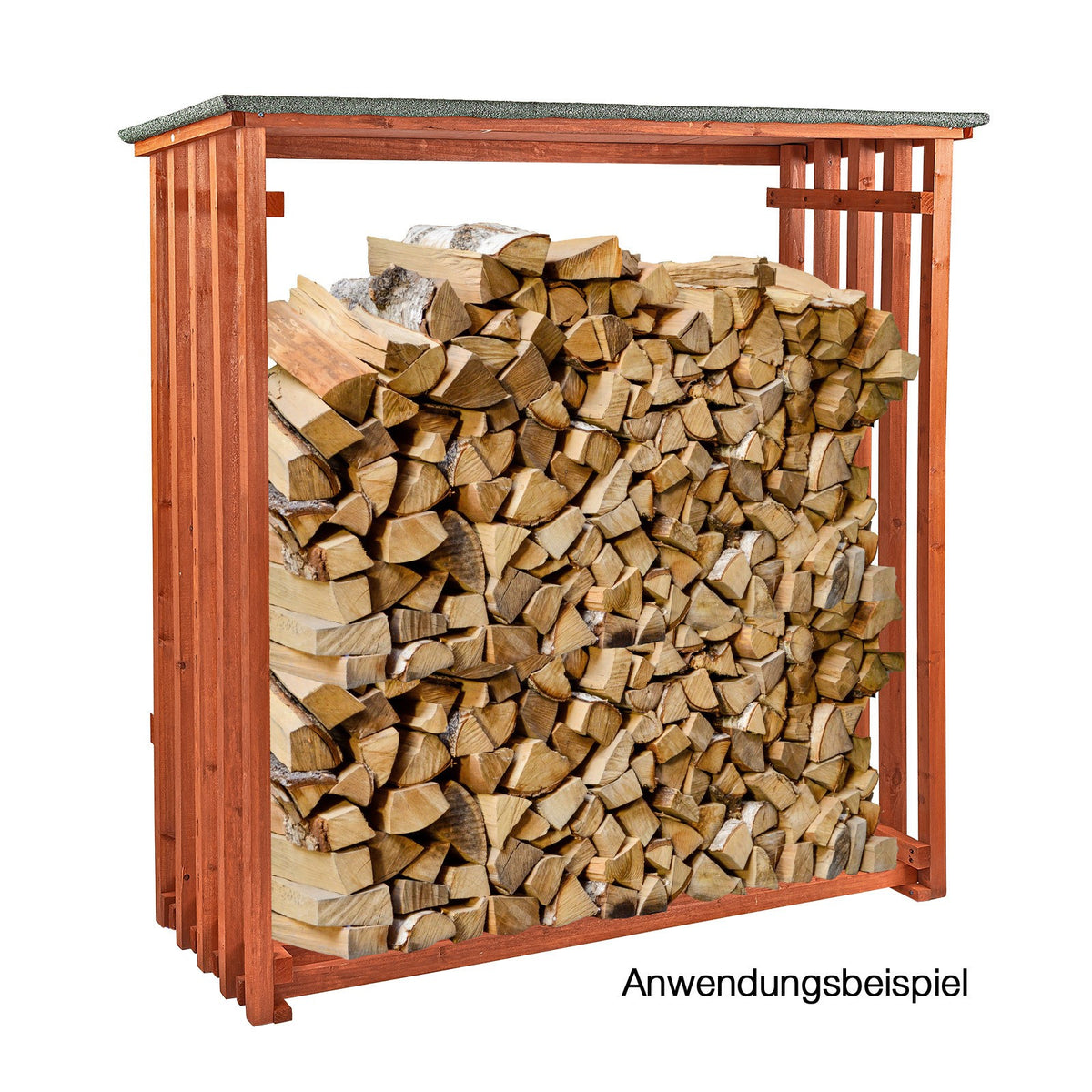 Kaminholzregal Provence Braun 142 × 51 cm, Ansicht 2