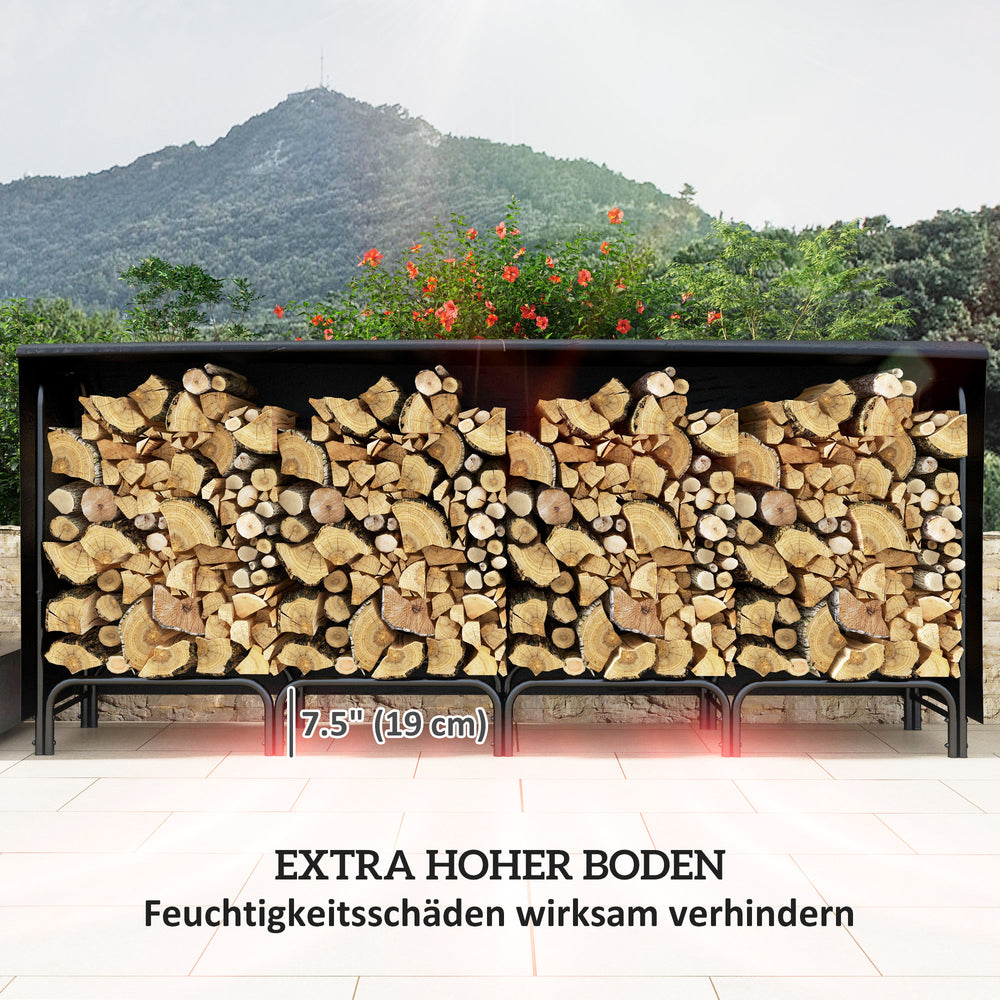 Kaminholzregal mit Tragetasche und Abdeckung, Ansicht 10
