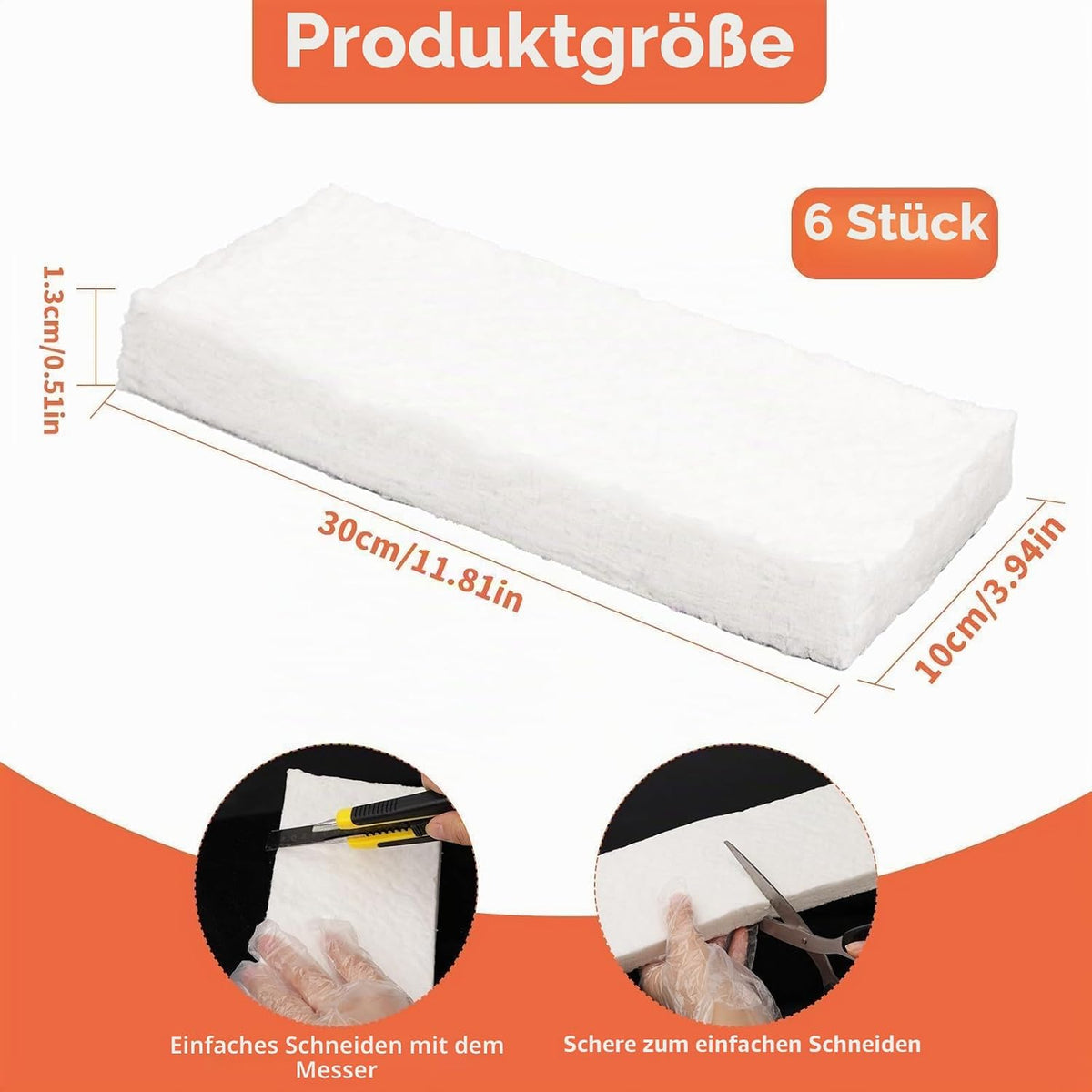 Keramikwolle Bioethanol 6 Stück, Ansicht 2