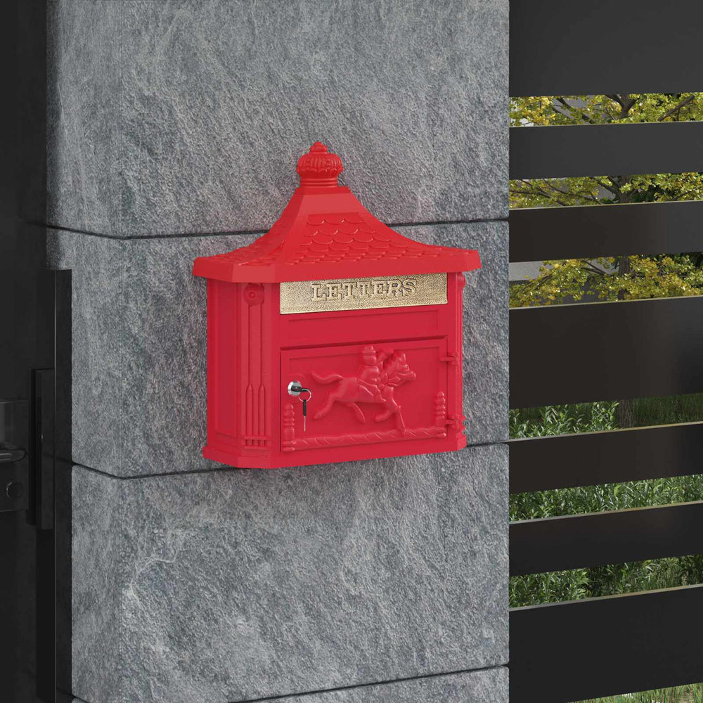 Wandbriefkasten Vintage Rot – Ansicht 2 von 11