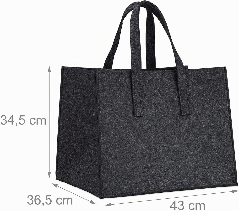 Kaminholzkorb Filz 50 Liter Anthrazit, Ansicht 4