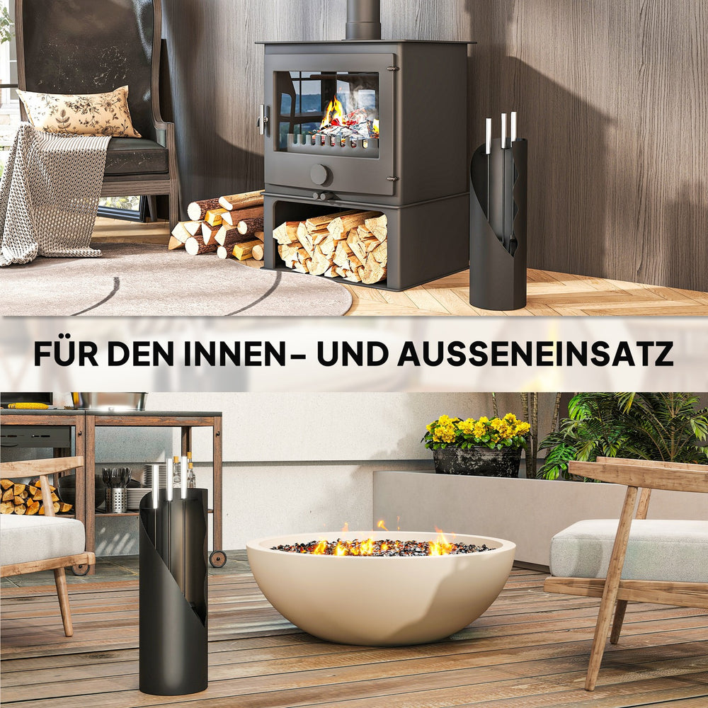 Kaminbesteck 4-teilig mit Eimer – Ansicht 7 von 10
