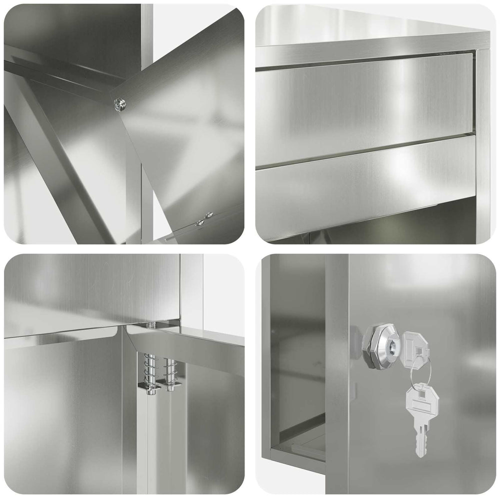 Paketbriefkasten Silber 103 cm, Ansicht 8