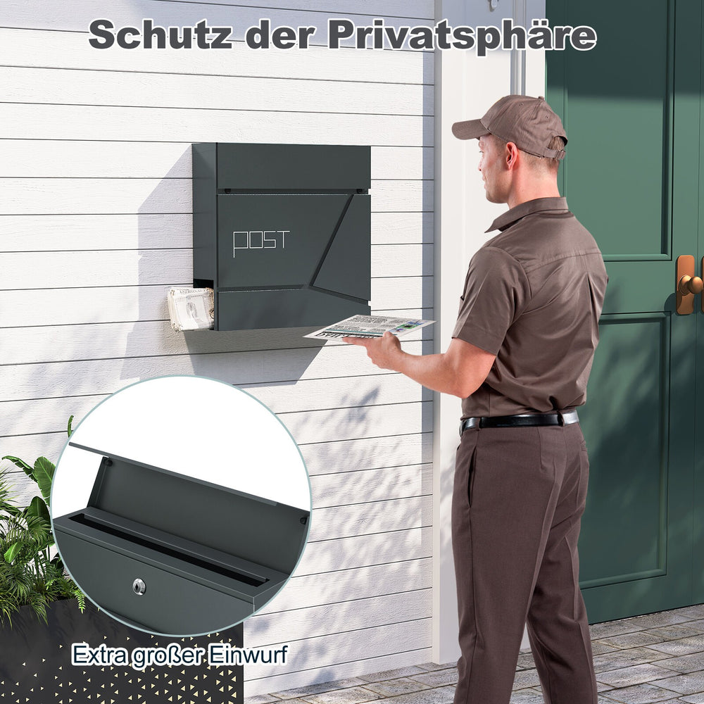 Wandbriefkasten mit Zeitungsrolle – Ansicht 6 von 16