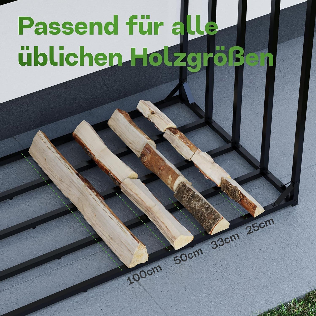 Brennholzregal XXXL 186 × 105 × 185 cm, Ansicht 4