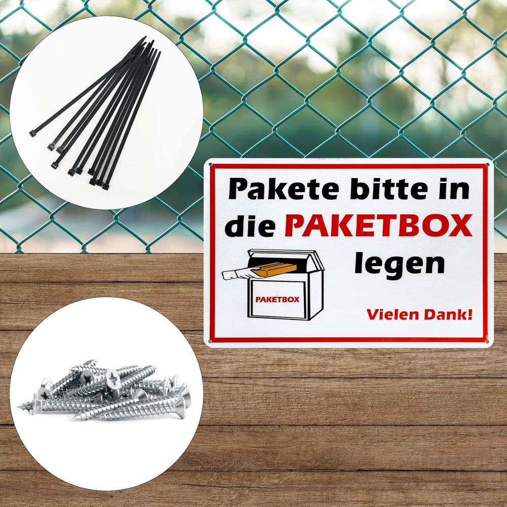Paketbox-Schild 20 × 30 cm – Ansicht 2 von 7