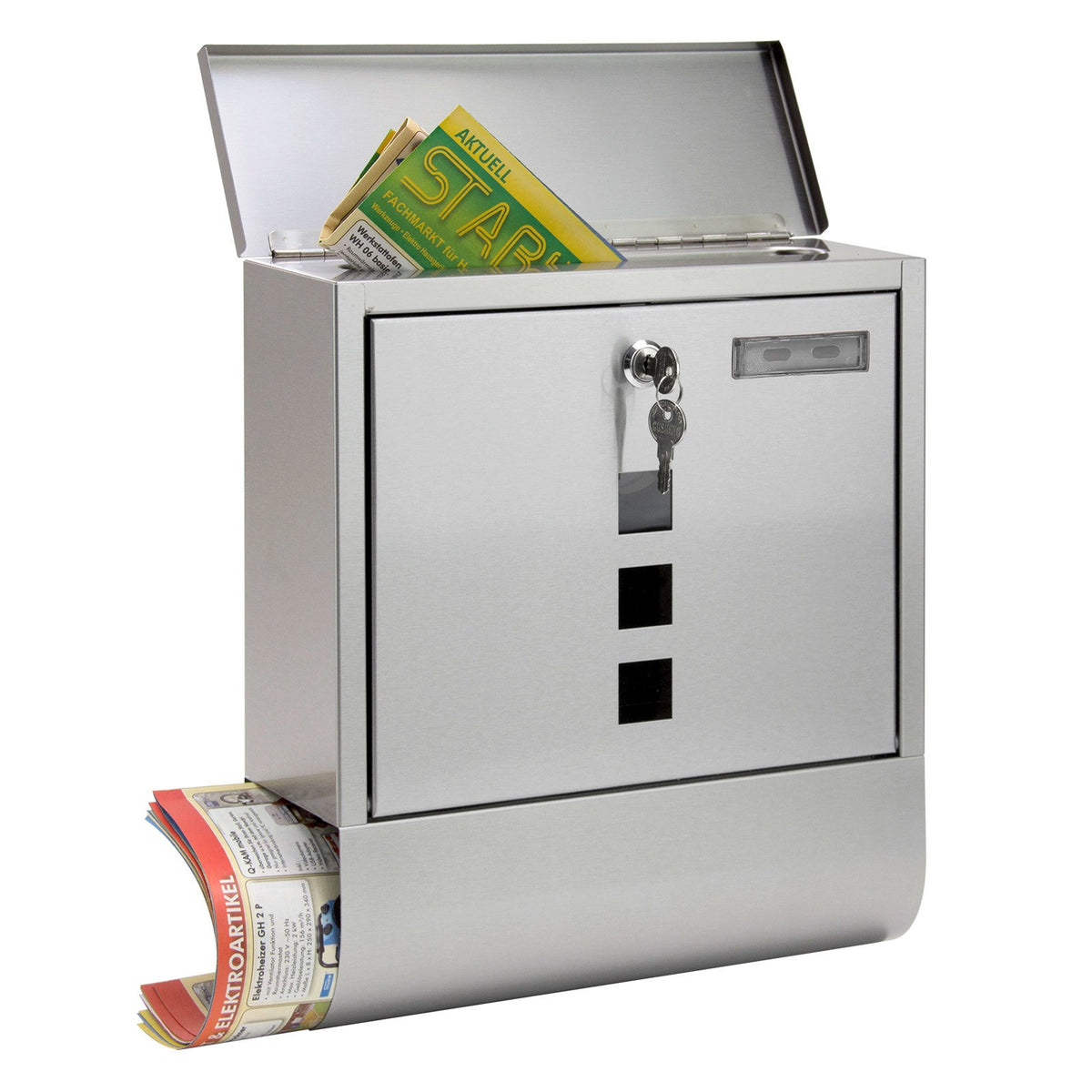 Wandbriefkasten Oslo Edelstahldesign, Ansicht 2