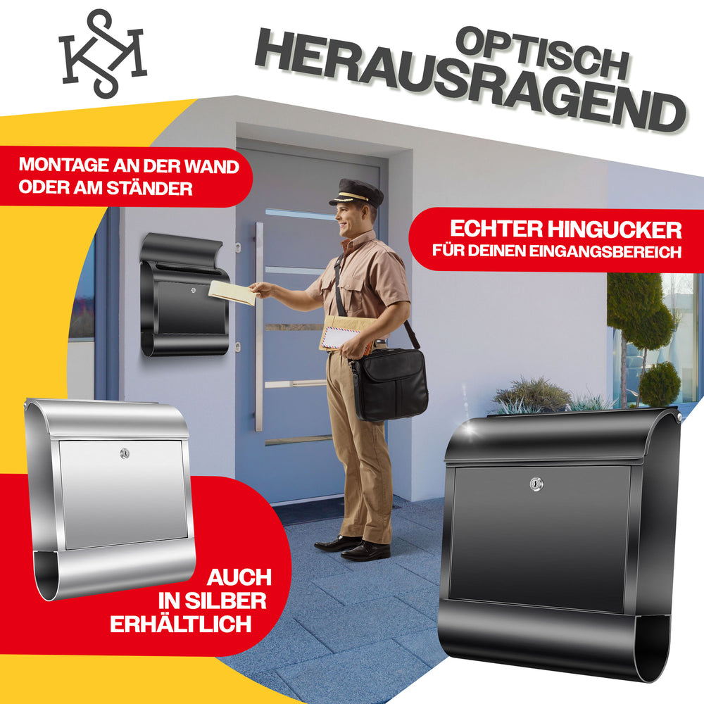 Wandbriefkasten KESSER XXL Edelstahl, Ansicht 14