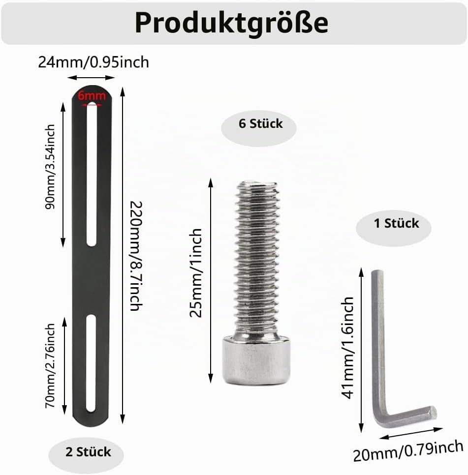 Zaunbefestigung Briefkasten 220 mm Schwarz, Ansicht 2