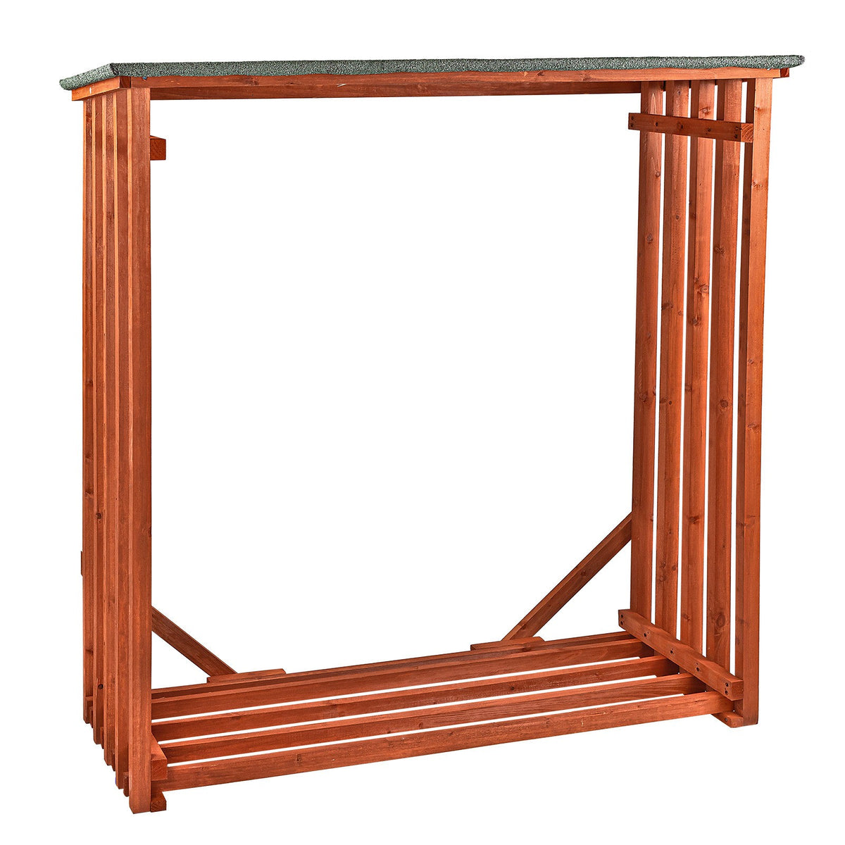Kaminholzregal Provence Braun 142 × 51 cm