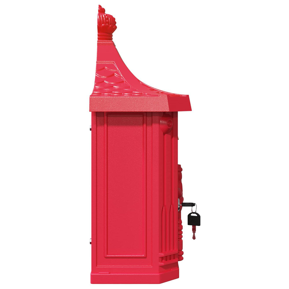 Wandbriefkasten Vintage Rot – Ansicht 7 von 11