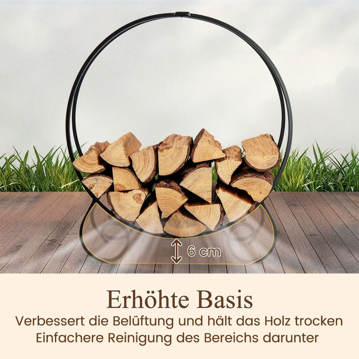 Kaminholzregal klappbar innen und außen – Ansicht 5 von 10