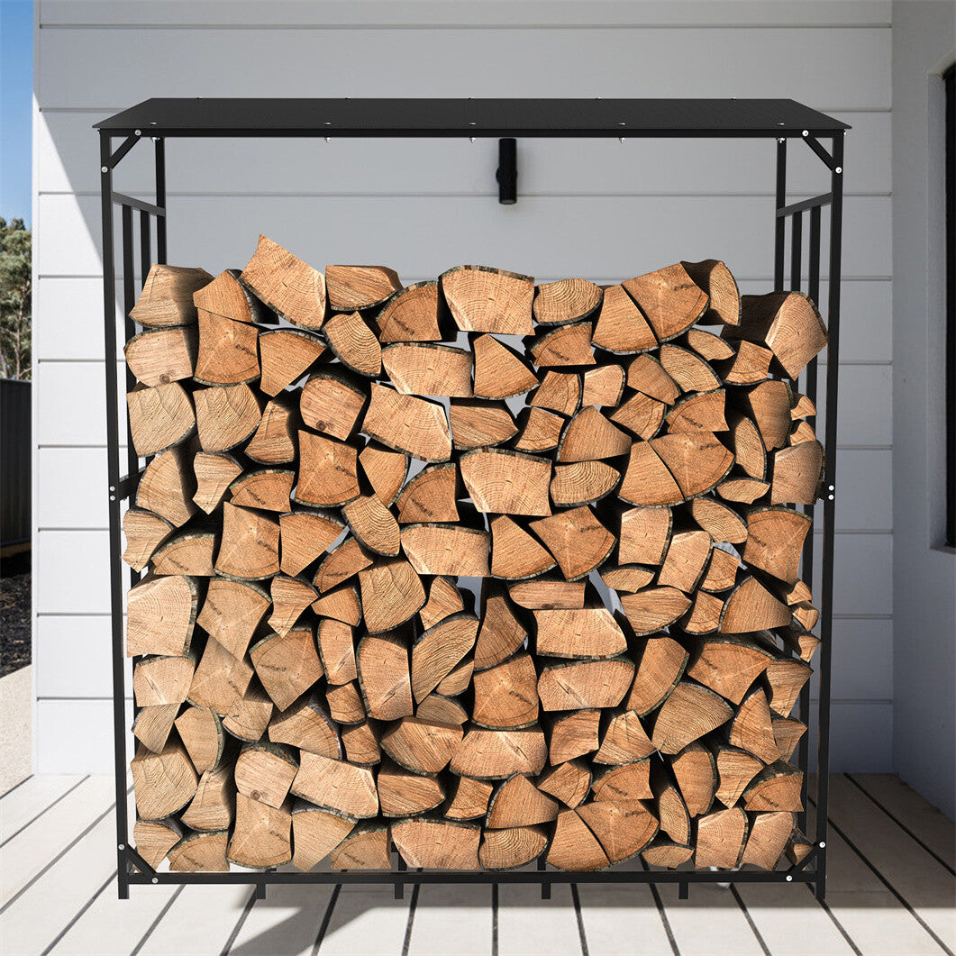 Kaminholzregal außen XXL 156 × 60 × 176 cm – Ansicht 3 von 13