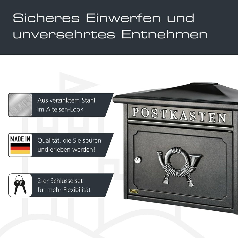 Wandbriefkasten Alteisen groß – Ansicht 4 von 6