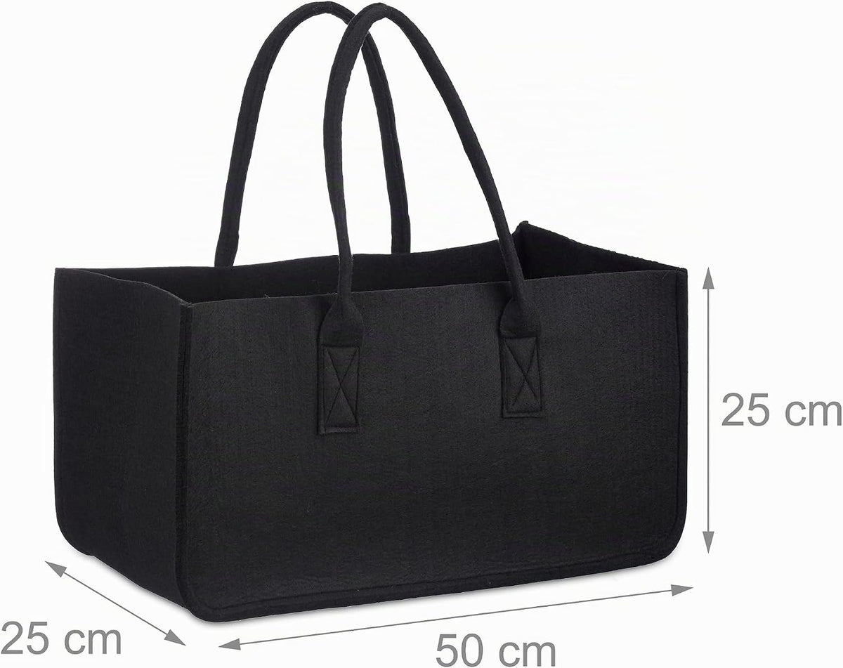 Kaminholztasche Filz 27 Liter Schwarz, Ansicht 4