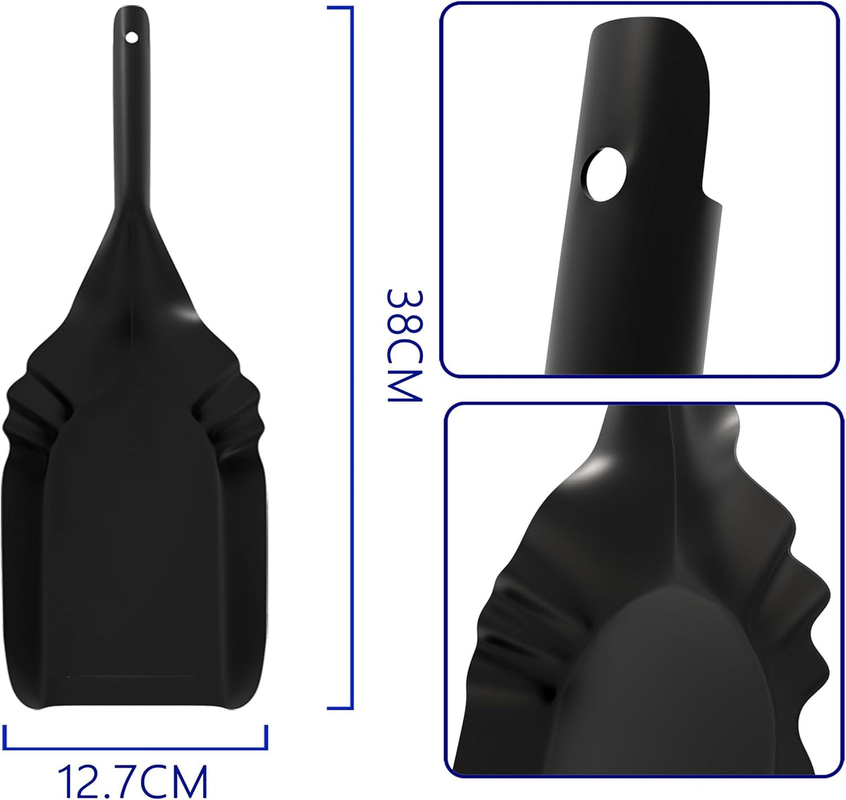 Kohleschaufel 38 cm Schwarz – Ansicht 3 von 9