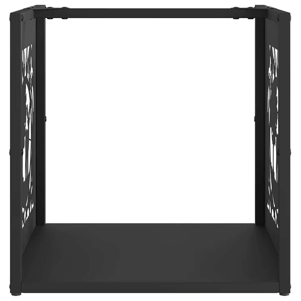 Brennholzregal Schwarz 40 × 40 × 40 cm, Ansicht 5
